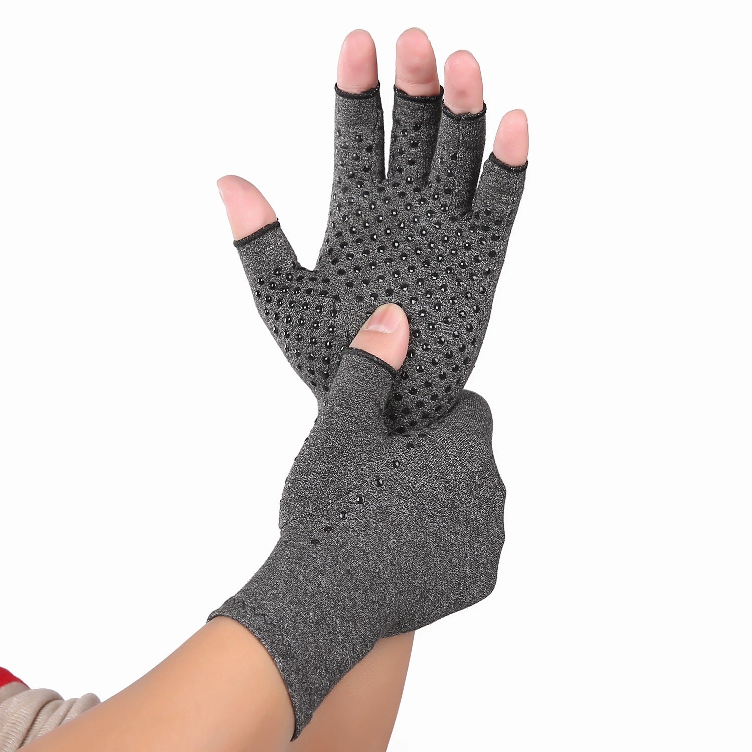 Cross-Border Indoor Men'S And Women'S Sports Fingerless Pressure Gloves Joint Rehabilitation Training Nursing Gloves Wholesale
