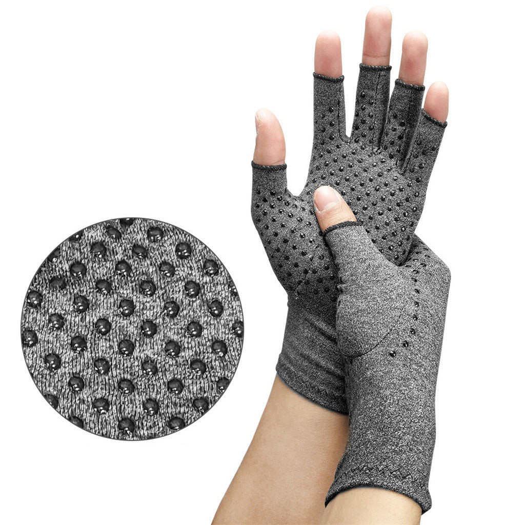 Cross-Border Indoor Men'S And Women'S Sports Fingerless Pressure Gloves Joint Rehabilitation Training Nursing Gloves Wholesale