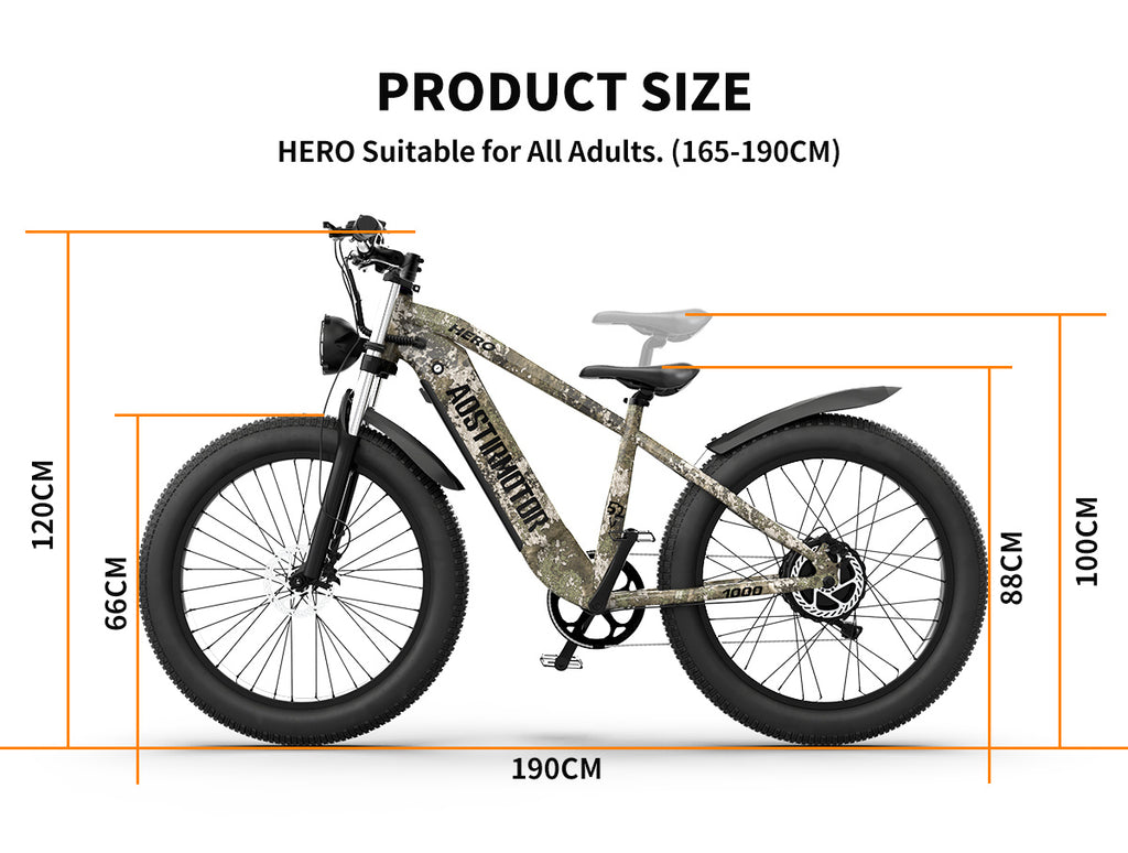 52V All-Terrain E-Bike  26x4.0 Fat Tire Electric Bike 20 AH Extended-Range Battery & Hydraulic Disc Brakes