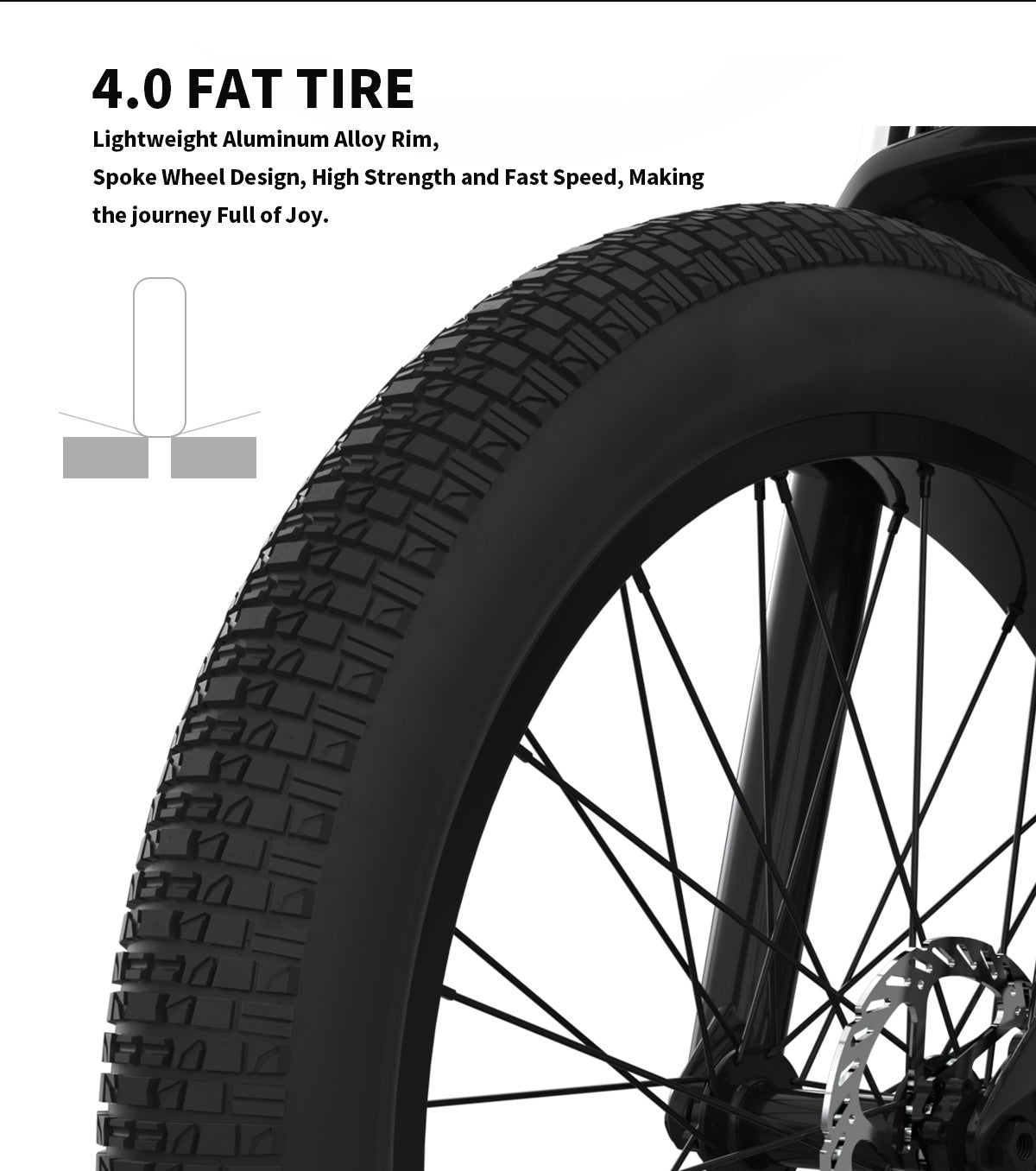 52V All-Terrain E-Bike  26x4.0 Fat Tire Electric Bike 20 AH Extended-Range Battery & Hydraulic Disc Brakes