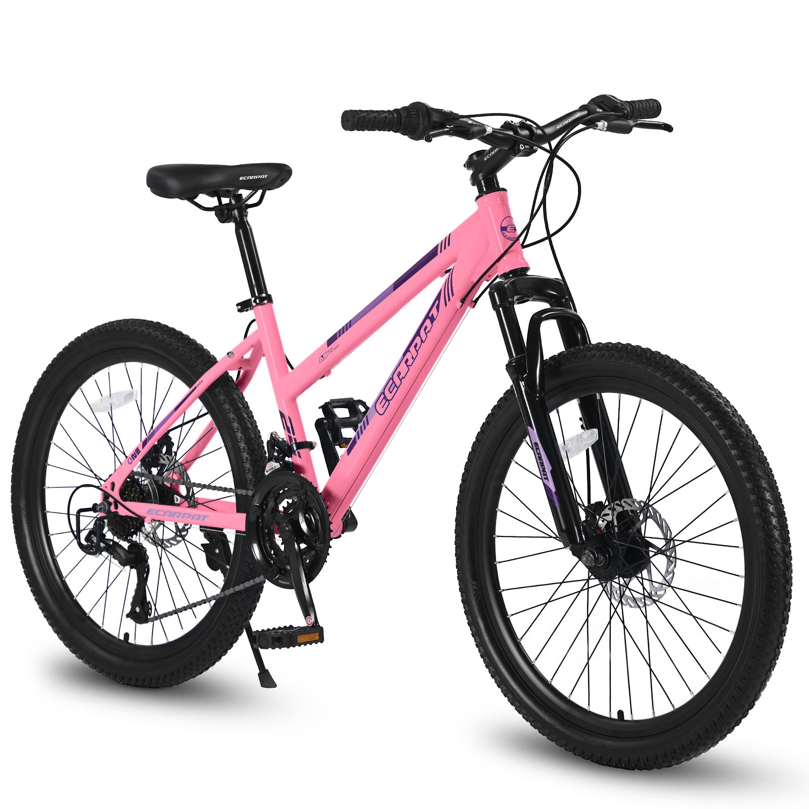 S26103 26 Inch Mountain Bike For Teenagers Girls Women, Shimano 21 Speeds With Dual Disc Brakes And 100mm Front Suspension