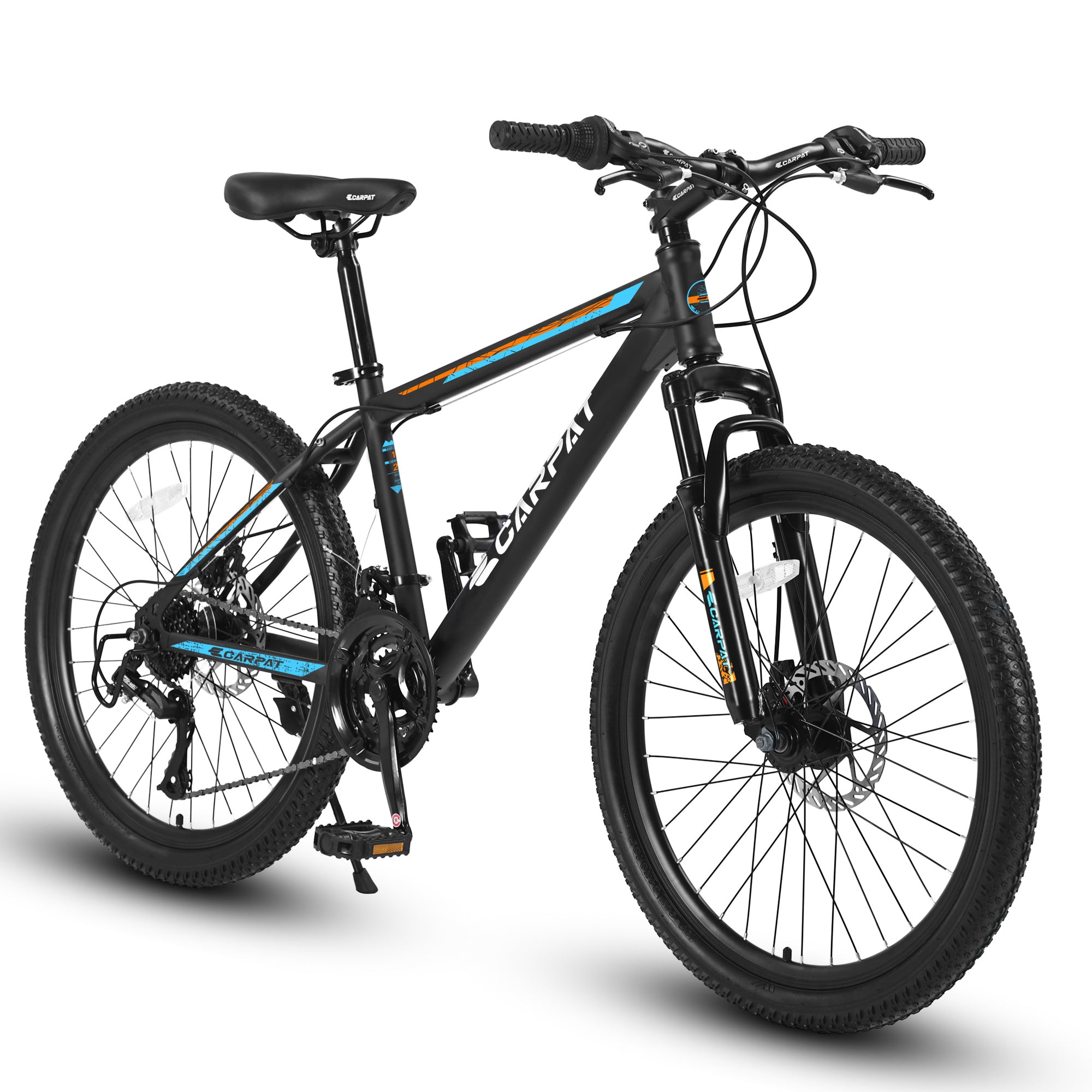 S26102 26 Inch Mountain Bike, Shimano 21 Speeds With Mechanical Disc Brakes, High-Carbon Steel Frame, Suspension Bikes Mountain Bicycle For Teenagers
