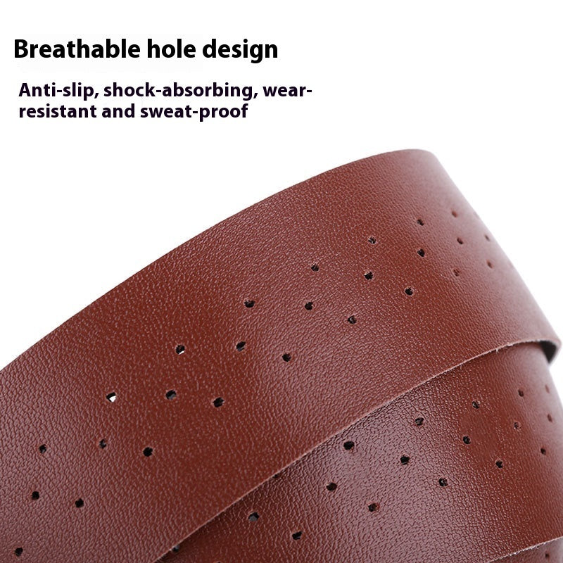 Bicycle Road Race PU Leather Texture Perforated Bar Tape