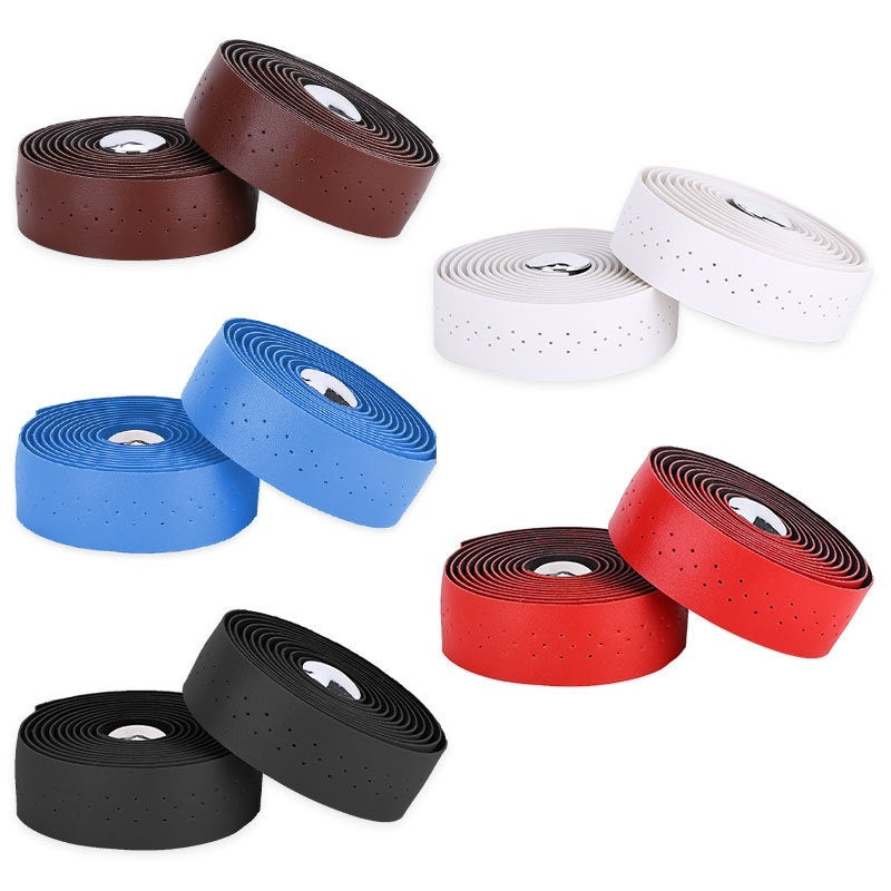 Bicycle Road Race PU Leather Texture Perforated Bar Tape