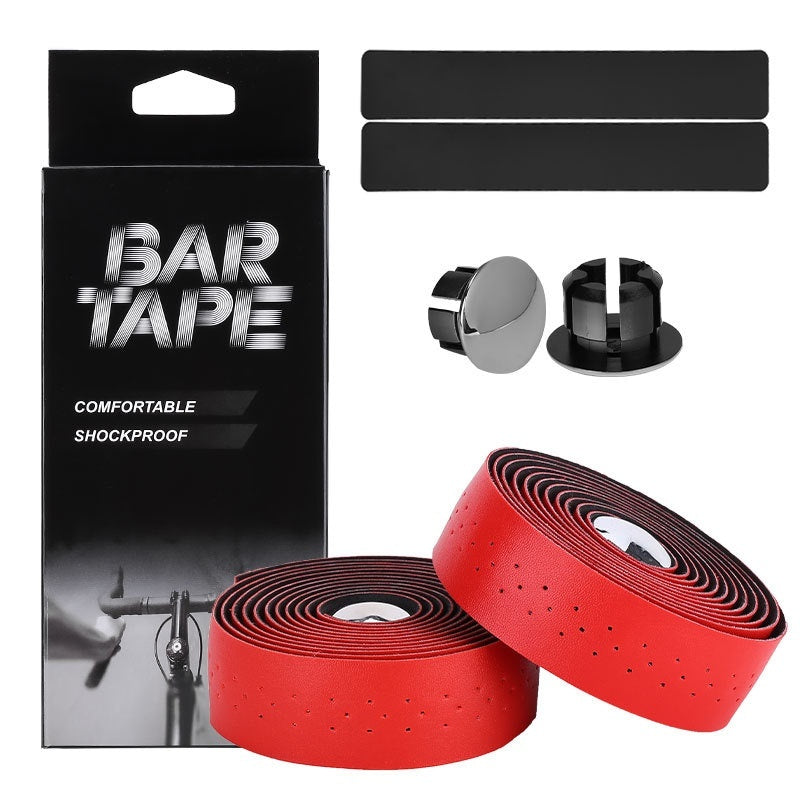 Bicycle Road Race PU Leather Texture Perforated Bar Tape