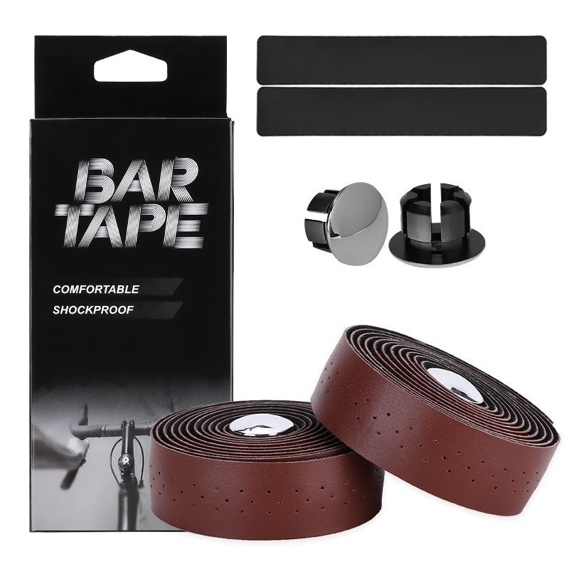 Bicycle Road Race PU Leather Texture Perforated Bar Tape